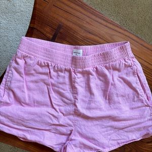 Aritzia Pink Linen Shorts